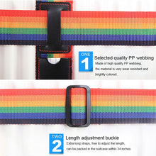 Load image into Gallery viewer, Cross Rainbow Elastic Telescopic Bag Bungee Luggage Packing Belt Travel Luggage Fixed Strap - Mega Discount Store Ghana