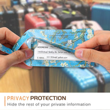 Load image into Gallery viewer, Cowhide Texture Coloured Drawing PU Luggage Tag Travel Bag Identification Tag - Mega Discount Store Ghana