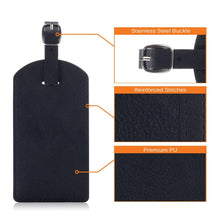 Load image into Gallery viewer, Cowhide Texture PU Luggage Tag Travel Bag Identification Tag - Mega Discount Store Ghana
