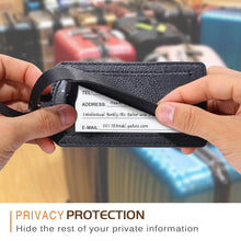 Load image into Gallery viewer, Cowhide Texture PU Luggage Tag Travel Bag Identification Tag - Mega Discount Store Ghana