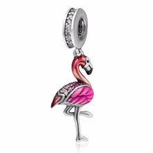 Load image into Gallery viewer, Flamingo Charms Pendant 925 Sterling Silver Bird Charm Lucky Animals Bead for European Bracelet - Mega Discount Store Ghana