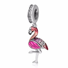 Load image into Gallery viewer, Flamingo Charms Pendant 925 Sterling Silver Bird Charm Lucky Animals Bead for European Bracelet - Mega Discount Store Ghana