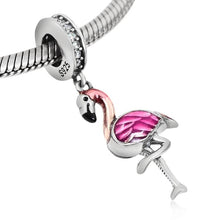 Load image into Gallery viewer, Flamingo Charms Pendant 925 Sterling Silver Bird Charm Lucky Animals Bead for European Bracelet - Mega Discount Store Ghana