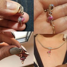 Load image into Gallery viewer, Flamingo Charms Pendant 925 Sterling Silver Bird Charm Lucky Animals Bead for European Bracelet - Mega Discount Store Ghana