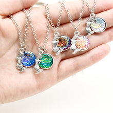 Load image into Gallery viewer, Women Shimmery Mermaid Scales Fish Time Gem Pendant Necklace - Mega Discount Store Ghana