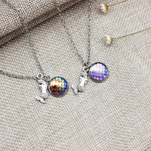 Load image into Gallery viewer, Women Shimmery Mermaid Scales Fish Time Gem Pendant Necklace - Mega Discount Store Ghana