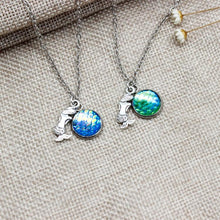 Load image into Gallery viewer, Women Shimmery Mermaid Scales Fish Time Gem Pendant Necklace - Mega Discount Store Ghana