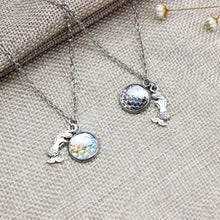 Load image into Gallery viewer, Women Shimmery Mermaid Scales Fish Time Gem Pendant Necklace - Mega Discount Store Ghana