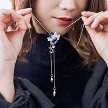 Load image into Gallery viewer, Flower Tassel Long Necklace Temperament Women Pendant Dress Accessories Sweater Necklace - Mega Discount Store Ghana