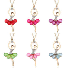 Load image into Gallery viewer, Women Ballerina Girl Necklace Exquisite Shimmer Rhinestone Pendant Necklace - Mega Discount Store Ghana