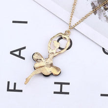 Load image into Gallery viewer, Women Ballerina Girl Necklace Exquisite Shimmer Rhinestone Pendant Necklace - Mega Discount Store Ghana
