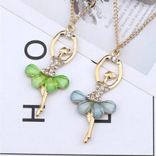 Load image into Gallery viewer, Women Ballerina Girl Necklace Exquisite Shimmer Rhinestone Pendant Necklace - Mega Discount Store Ghana