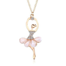Load image into Gallery viewer, Women Ballerina Girl Necklace Exquisite Shimmer Rhinestone Pendant Necklace - Mega Discount Store Ghana