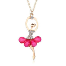 Load image into Gallery viewer, Women Ballerina Girl Necklace Exquisite Shimmer Rhinestone Pendant Necklace - Mega Discount Store Ghana
