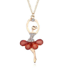Load image into Gallery viewer, Women Ballerina Girl Necklace Exquisite Shimmer Rhinestone Pendant Necklace - Mega Discount Store Ghana