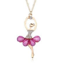 Load image into Gallery viewer, Women Ballerina Girl Necklace Exquisite Shimmer Rhinestone Pendant Necklace - Mega Discount Store Ghana