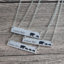 Load image into Gallery viewer, Simple Fashion Mama Bear Tag Engraved Animal Pendant Necklace Mother Kids Love Necklace - Mega Discount Store Ghana