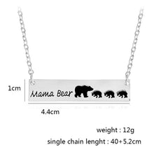 Load image into Gallery viewer, Simple Fashion Mama Bear Tag Engraved Animal Pendant Necklace Mother Kids Love Necklace - Mega Discount Store Ghana
