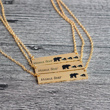 Load image into Gallery viewer, Simple Fashion Mama Bear Tag Engraved Animal Pendant Necklace Mother Kids Love Necklace - Mega Discount Store Ghana