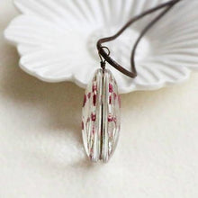 Load image into Gallery viewer, Handmade Dried Flower Necklace Gypsophila Dome Glass Leather Chain Boho Statement Necklaces - Mega Discount Store Ghana