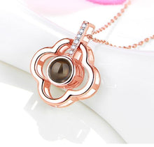 Load image into Gallery viewer, 100 Language I Love You Projective Girl Two Heart Pendant Necklace Jewelry - Mega Discount Store Ghana