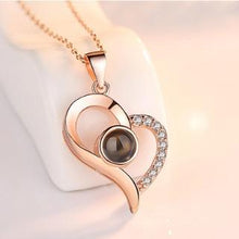 Load image into Gallery viewer, 100 Language I Love You Projective Girl Two Heart Pendant Necklace Jewelry - Mega Discount Store Ghana