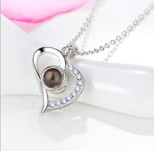 Load image into Gallery viewer, 100 Language I Love You Projective Girl Two Heart Pendant Necklace Jewelry - Mega Discount Store Ghana