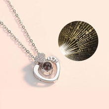 Load image into Gallery viewer, 100 Language I Love You Projective Girl Two Heart Pendant Necklace Jewelry - Mega Discount Store Ghana