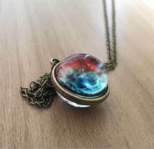 Load image into Gallery viewer, Double-sided Glass Ball Necklace Gem Universe Star Necklace Handmade Jewelry(Solar System) - Mega Discount Store Ghana