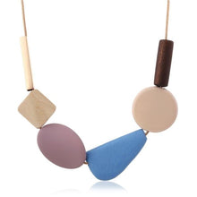 Load image into Gallery viewer, Colorful Resin Beads Statement Necklace Women Multicolor Wood Necklaces Pendants - Mega Discount Store Ghana