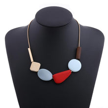 Load image into Gallery viewer, Colorful Resin Beads Statement Necklace Women Multicolor Wood Necklaces Pendants - Mega Discount Store Ghana