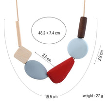 Load image into Gallery viewer, Colorful Resin Beads Statement Necklace Women Multicolor Wood Necklaces Pendants - Mega Discount Store Ghana