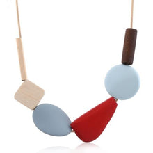 Load image into Gallery viewer, Colorful Resin Beads Statement Necklace Women Multicolor Wood Necklaces Pendants - Mega Discount Store Ghana