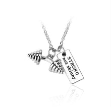 Load image into Gallery viewer, Sport Barbell Dumbbell Pendant Jewelry Lover Friend Bodybuilding Necklaces for Men Women - Mega Discount Store Ghana