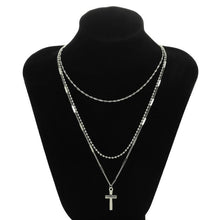 Load image into Gallery viewer, Women Handmade Multi Chains Cross Pendant Necklace - Mega Discount Store Ghana