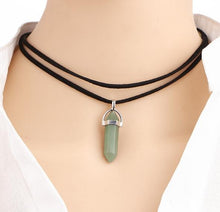 Load image into Gallery viewer, Double Layer Black Velvet Chokers Fashion Punk Geometric Opal Necklaces Boho Party Jewelry Gift - Mega Discount Store Ghana