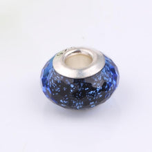 Load image into Gallery viewer, Silver Big Hole Blue Glass Lucky Bead for Jewelry Making DIY - Mega Discount Store Ghana