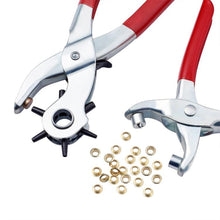 Load image into Gallery viewer, 1Set 45# Steel Punch Plier Sets, Eyelet Pliers and Iron Findings, Suitable for leather punch (Red) - Mega Discount Store Ghana