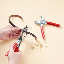 Load image into Gallery viewer, 1Set 45# Steel Punch Plier Sets, Eyelet Pliers and Iron Findings, Suitable for leather punch (Red) - Mega Discount Store Ghana
