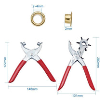 Load image into Gallery viewer, 1Set 45# Steel Punch Plier Sets, Eyelet Pliers and Iron Findings, Suitable for leather punch (Red) - Mega Discount Store Ghana