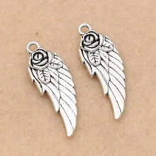 Load image into Gallery viewer, Antique Silver Plated Angel Wings Charms  for Jewelry Making Bracelet,Jewelry Findings - Mega Discount Store Ghana