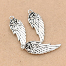 Load image into Gallery viewer, Antique Silver Plated Angel Wings Charms  for Jewelry Making Bracelet,Jewelry Findings - Mega Discount Store Ghana