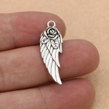 Load image into Gallery viewer, Antique Silver Plated Angel Wings Charms  for Jewelry Making Bracelet,Jewelry Findings - Mega Discount Store Ghana