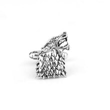 Load image into Gallery viewer, Fashion Vintage Movie Game of Thrones Stark Cufflinks Men Shirts Wedding Party Luxury(Sliver) - Mega Discount Store Ghana