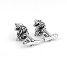 Load image into Gallery viewer, Fashion Vintage Movie Game of Thrones Stark Cufflinks Men Shirts Wedding Party Luxury(Sliver) - Mega Discount Store Ghana