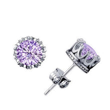 Load image into Gallery viewer, Women Crown Earrings Crystal Jewelry Double Stud Earrings - Mega Discount Store Ghana