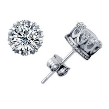 Load image into Gallery viewer, Women Crown Earrings Crystal Jewelry Double Stud Earrings - Mega Discount Store Ghana