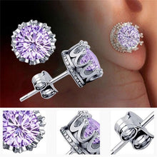 Load image into Gallery viewer, Women Crown Earrings Crystal Jewelry Double Stud Earrings - Mega Discount Store Ghana