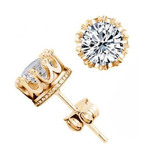 Load image into Gallery viewer, Women Crown Earrings Crystal Jewelry Double Stud Earrings - Mega Discount Store Ghana
