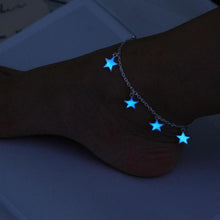Load image into Gallery viewer, Women Luminous Beach Pentagon Star Silver Chain Anklets - Mega Discount Store Ghana